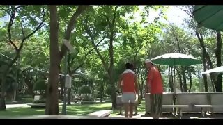 Asian damsel sucks a one-eyed monster
